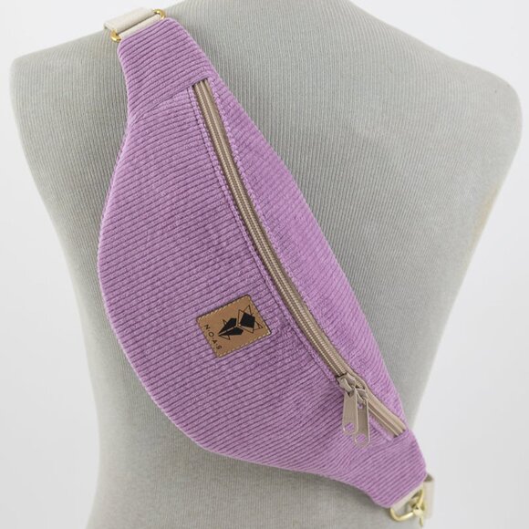 N.O.A.S. Handmade Lilac Hip Crossbody Bag Fanny Pack Medium - Picture 2 of 8